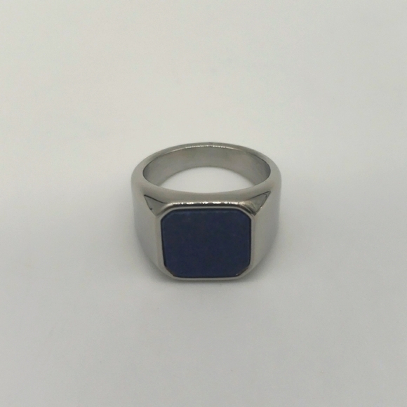 868- Lapis Lazuli Natural Gemstone Handmade Men's Ring Size 8 NWT - Picture 3 of 8